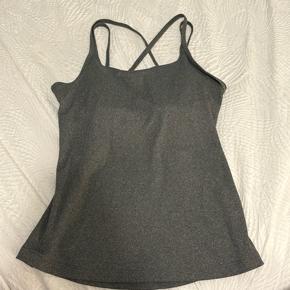 All in motion grey tank top padded